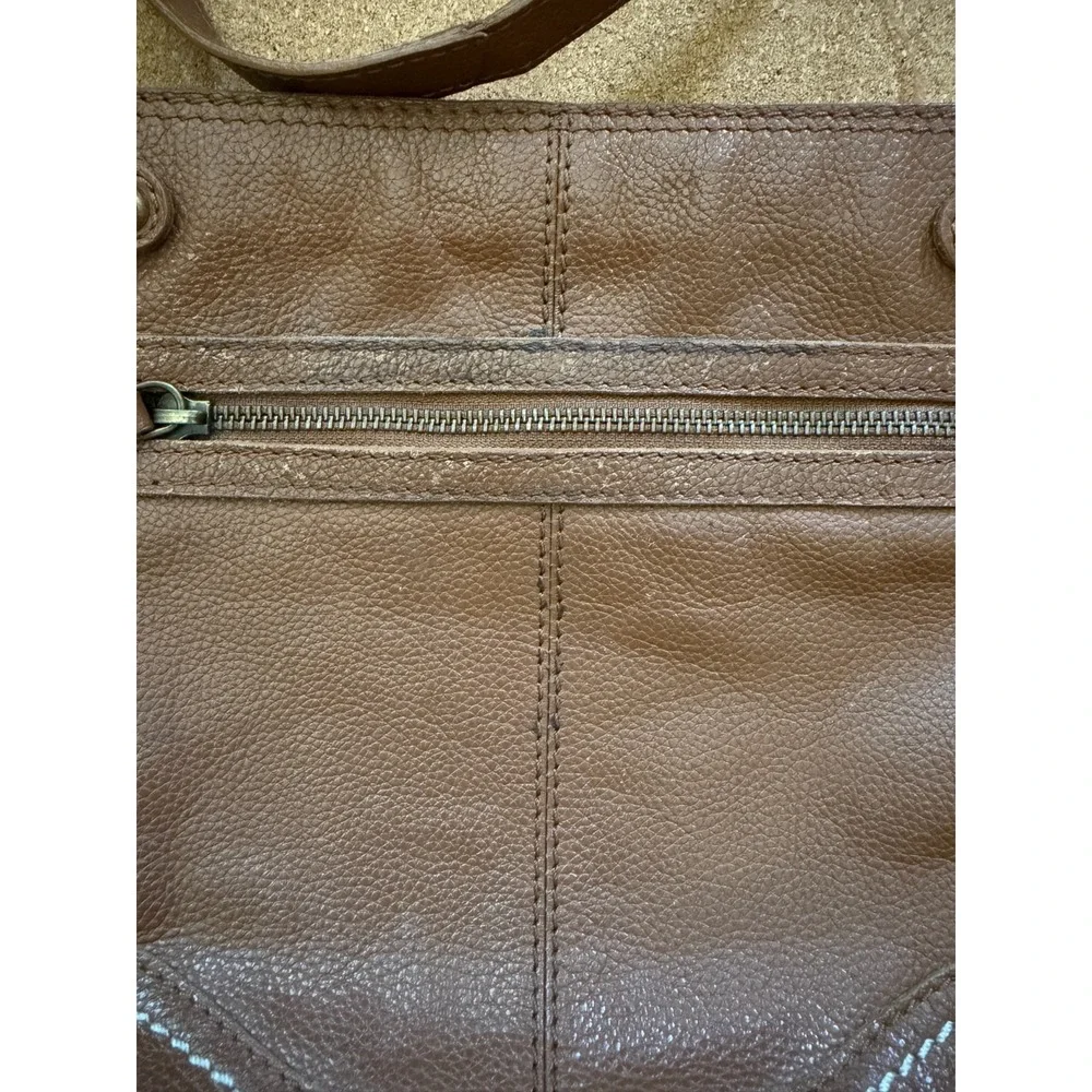 born leather crossbody purse brown shoulder bag distressed vintage